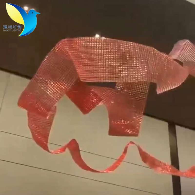 LED灯水晶网艺术灯具宴会厅售楼部旅馆空中吊饰中庭装饰吊灯