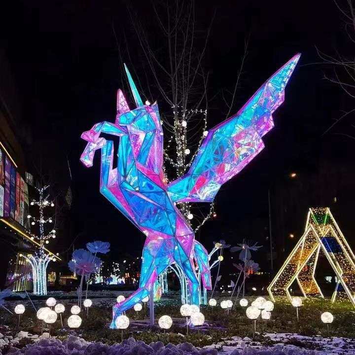 文旅发光马灯雕塑互动中式公园景观灯节日观赏庭院灯灯光秀