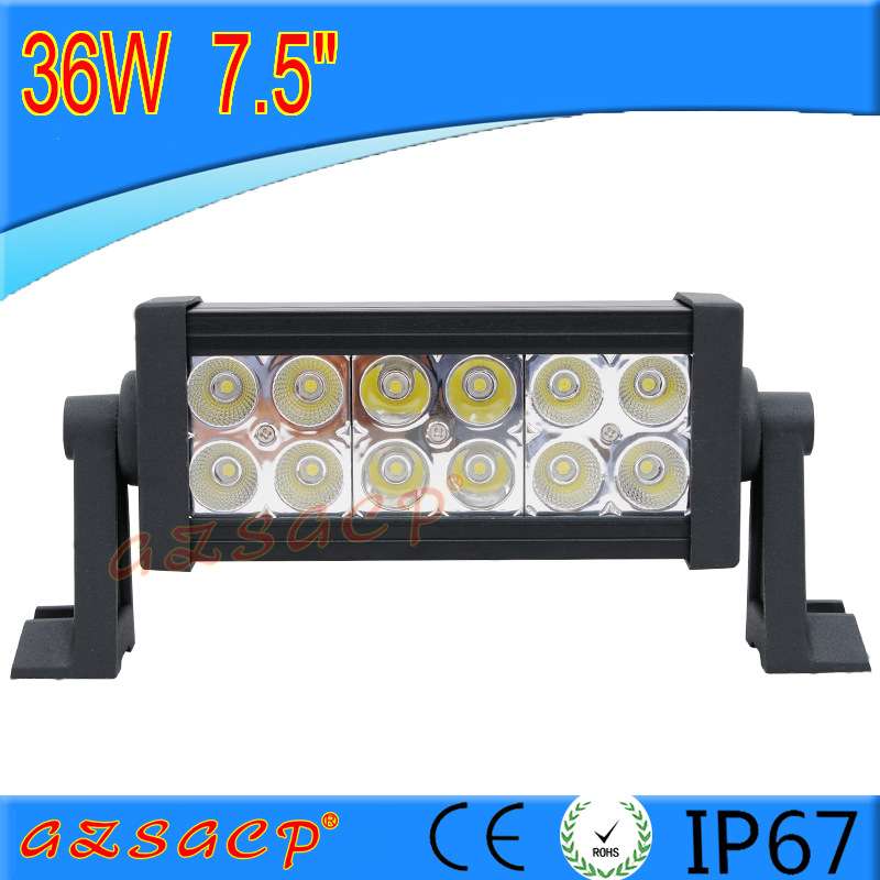 12V24V汽车货车led双排条灯 越野车顶射灯 超亮改装前杠中网灯36W