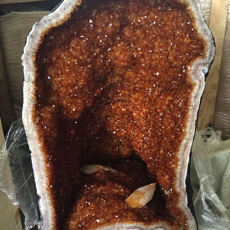 天然黄水晶聚宝盆 巴西天然黄晶洞黄水晶洞 水晶摆件