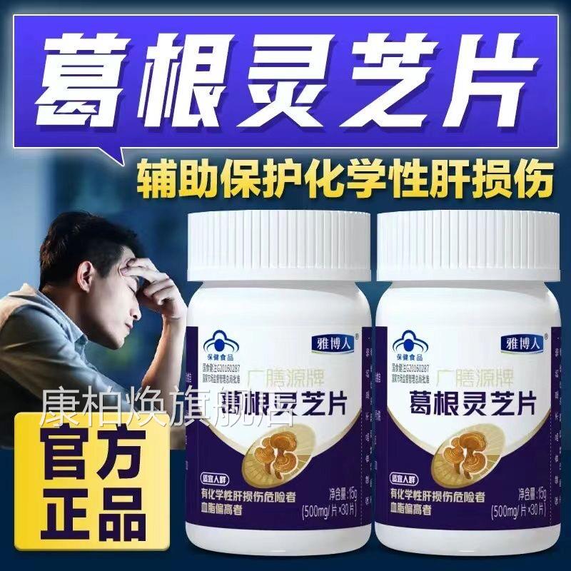 雅博人舰葛根灵芝片降血脂辅助保护化学肝损伤成人正品旗店7kk康