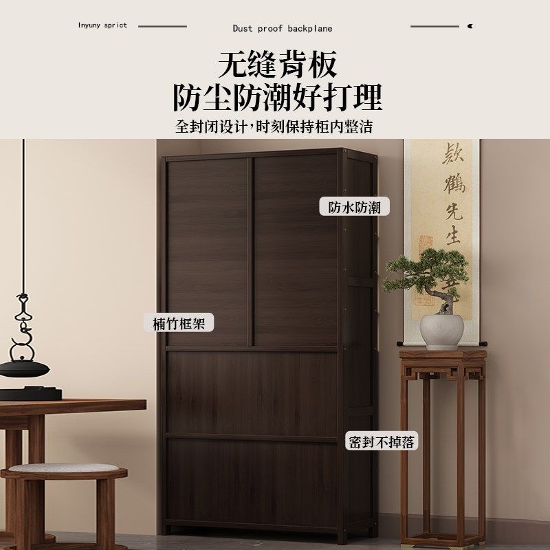 博古架新中式置物架非实木茶室茶柜多宝阁紫砂壶茶具收纳展示架子