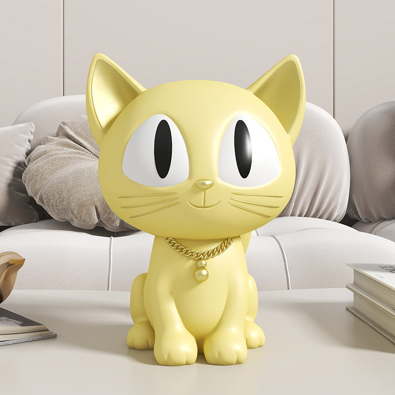卡通小猫存钱罐桌面摆件可存可取儿童女孩家居摆件装饰品生日礼物