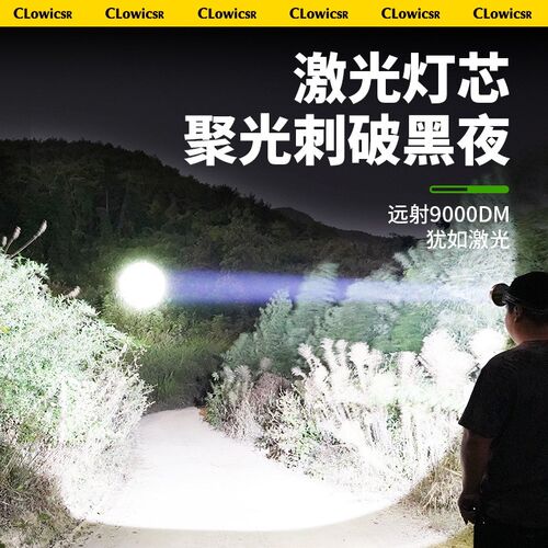 头戴式led头灯强光超亮充电2025新款矿灯钓鱼夜钓户外登山照明灯
