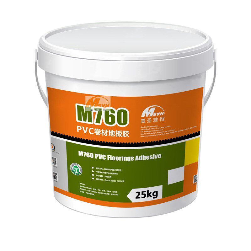 美圣雅恒M760强力粘合剂PVC塑胶地板片卷材通用环保工程水性胶水