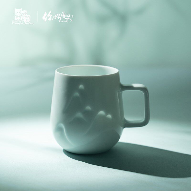 国家宝藏x你好历史 千里江山玲珑杯景德镇陶瓷镂空杯文创情侣杯