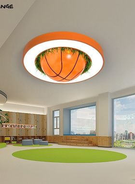 新款儿童房吸顶灯卧室书房客厅创意足球篮球造型灯幼儿园游乐园灯