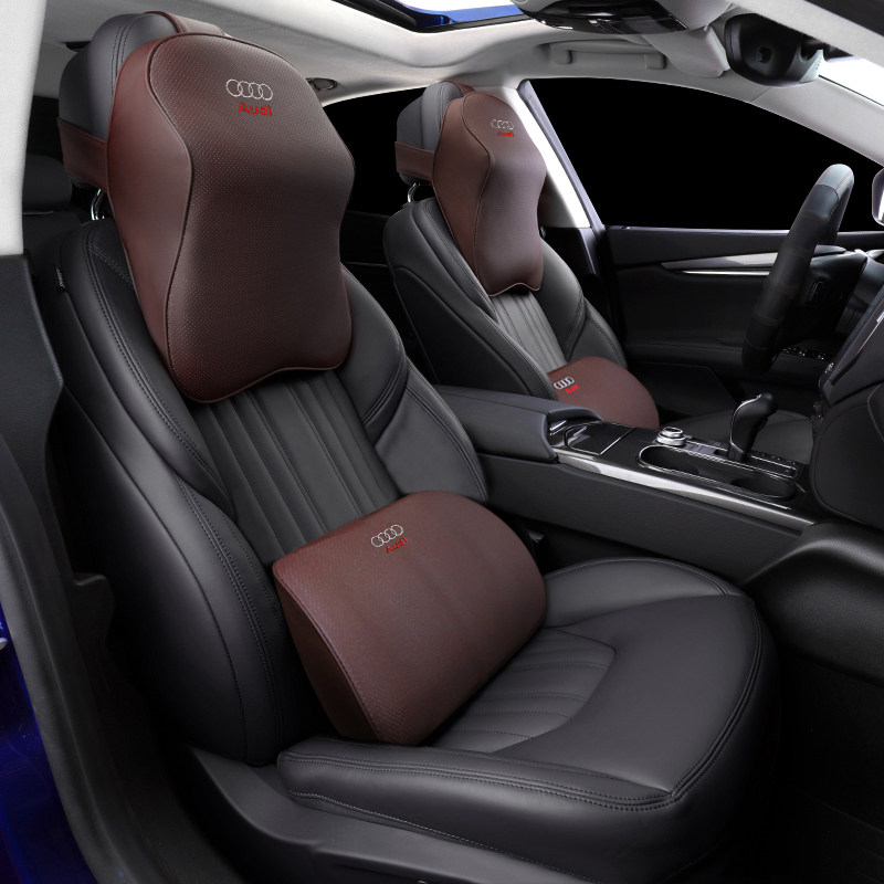 奥迪汽车头枕护颈枕a6l a4l q5l q3 q7 a3l头枕专用座椅腰靠高配