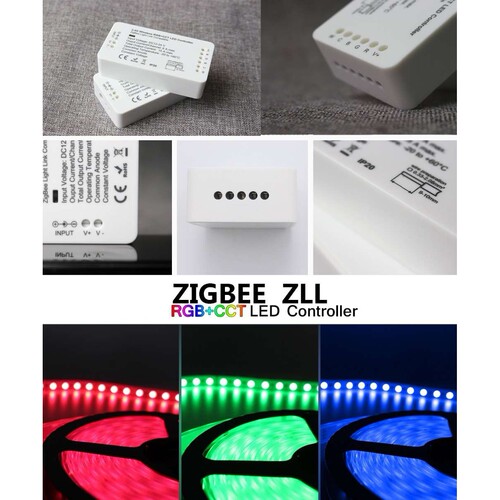 ZIGBEE RGBW 调光灯带控制器无线分组 LED灯条连接器 低压按压式
