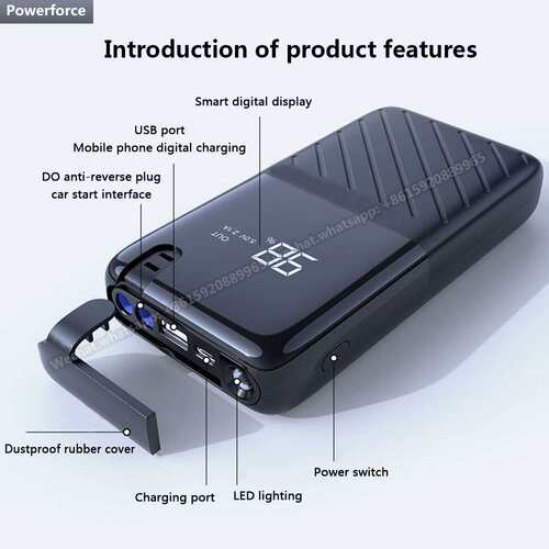 2000A Outdoor Battery Charger Booster 12V Car Jump Starter