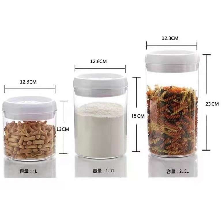 大号四件套方形塑料便携易扣储存罐坚果谷物食品防潮收纳盒套装
