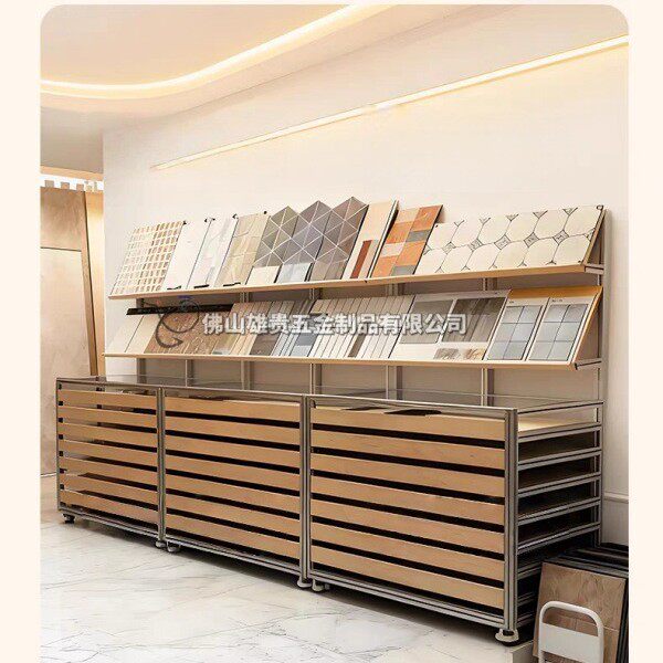 铝型材展示架瓷砖工作室小样展架组合柜特色花砖手工砖展示架