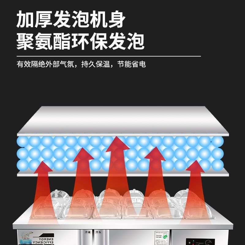 超市酱菜咸菜保鲜冷藏小菜冰箱开槽沙拉台商用自助水果捞展示柜