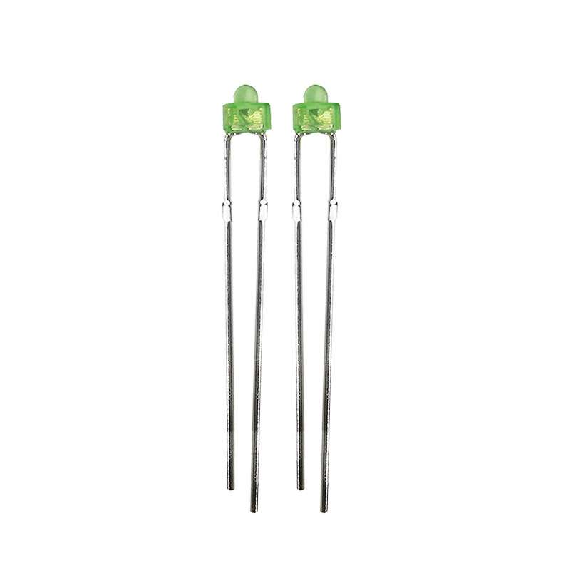 【工厂供应】1.8mm 奶嘴型绿色 LED直插灯珠 绿光高亮 发光二极管