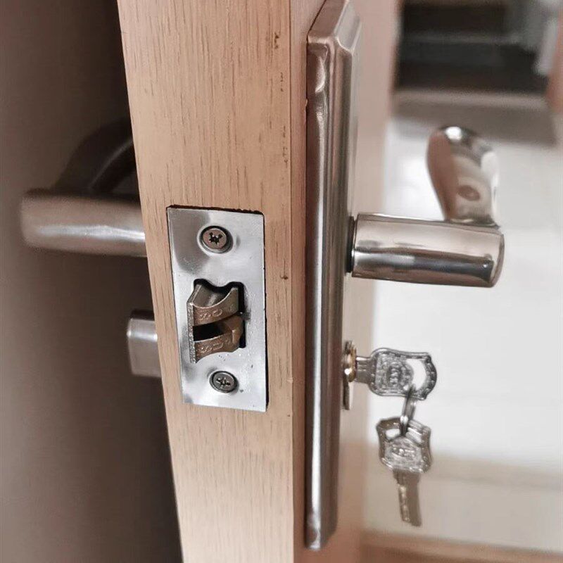 单舌门锁家用通用型卧室房间室内房门木门锁具门把手老式换锁手柄