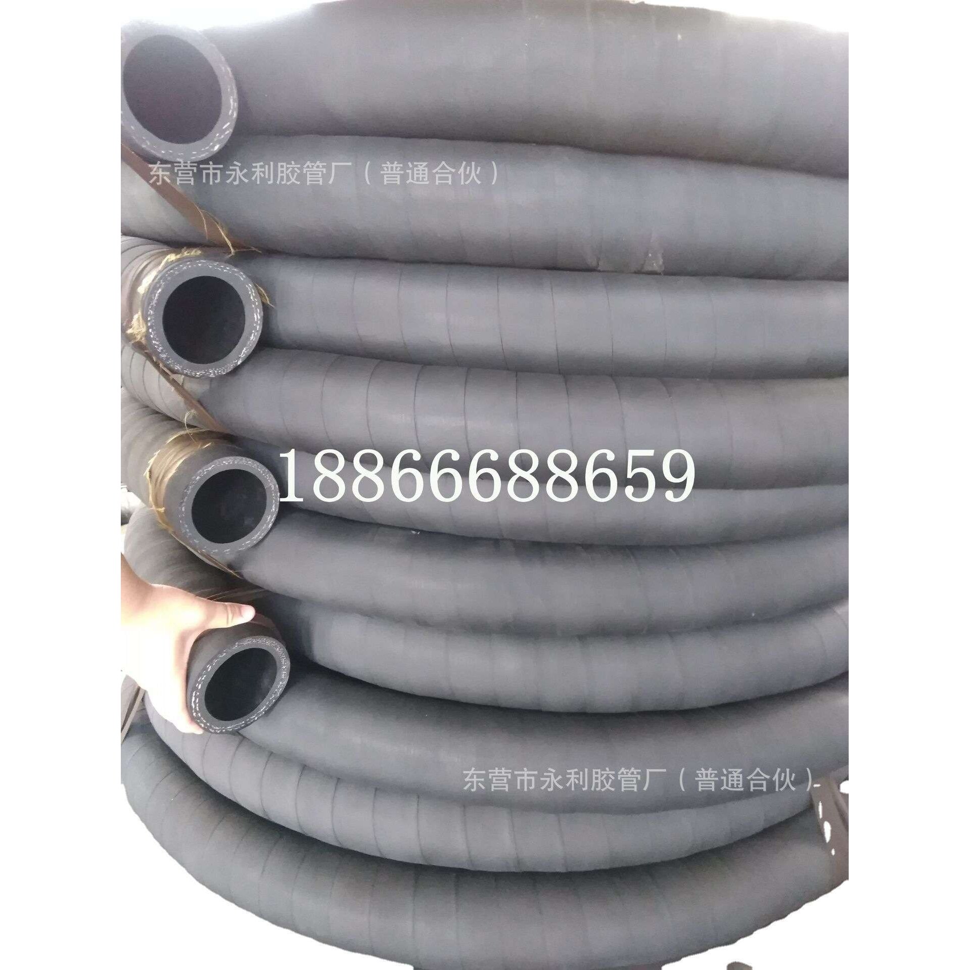DN25 32 38 51mm夹布胶管麻面夹布输水胶管穿线用穿线软管