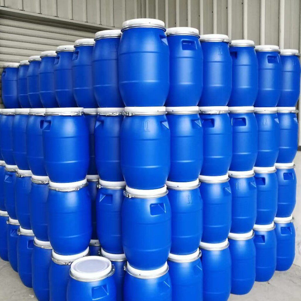 30L塑料桶化工桶圆桶水桶30KG法兰抱箍桶加厚大口桶法兰桶