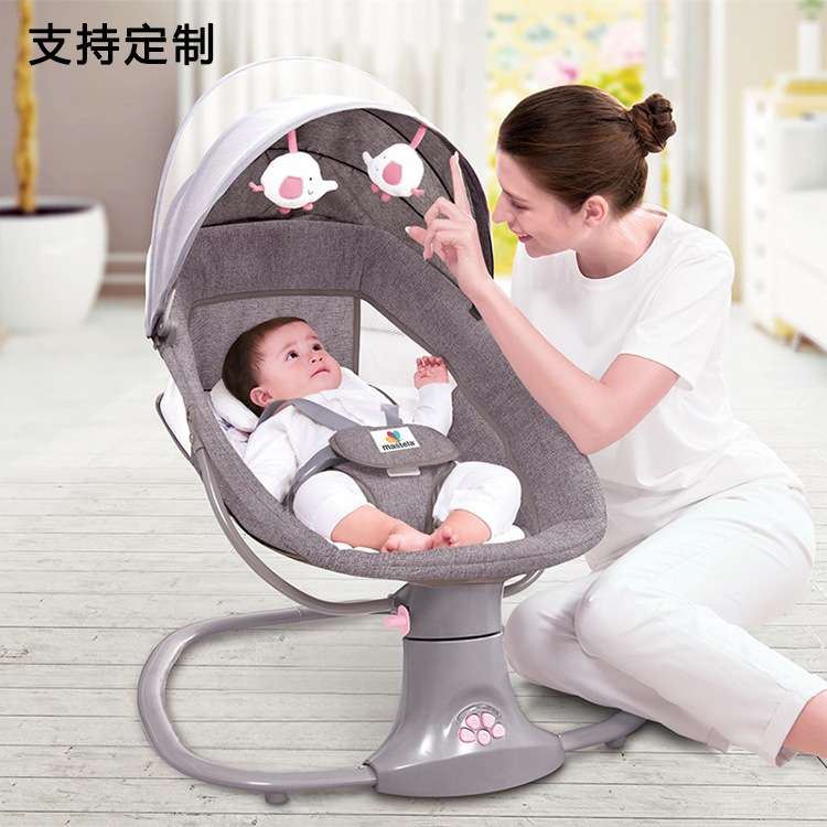 婴儿床摇椅多功能电动摇摇椅哄娃神器宝宝智能安抚秋千跨境