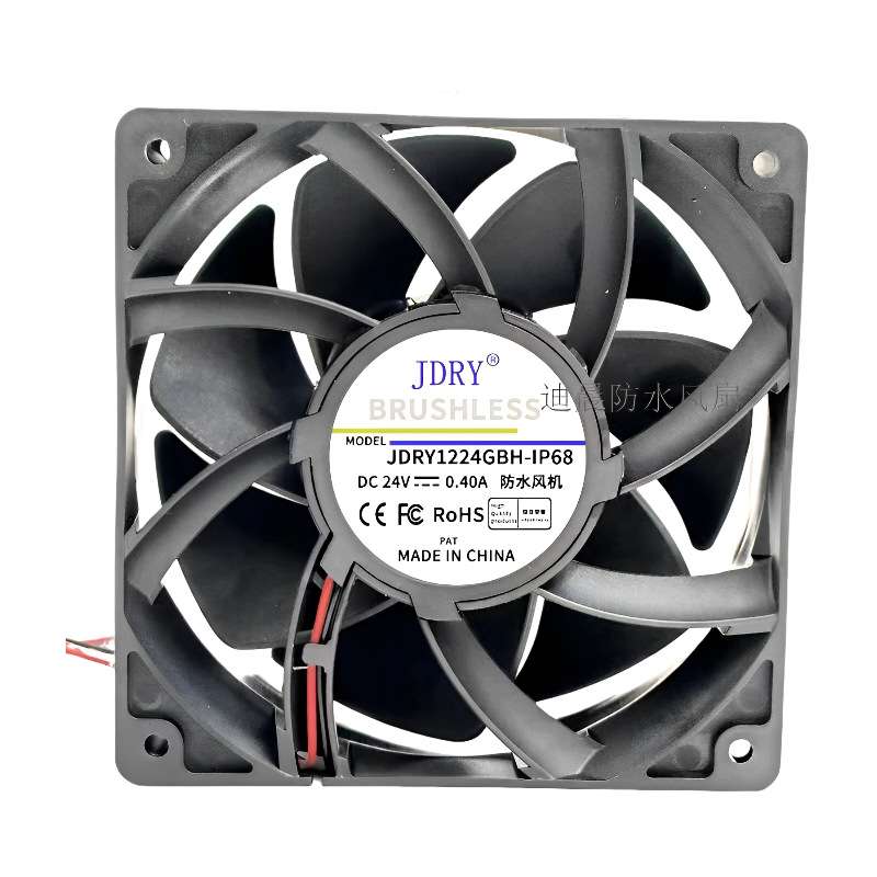 12厘米12038直流12V/24V//48V加湿器雾气防水散热风扇机柜适用