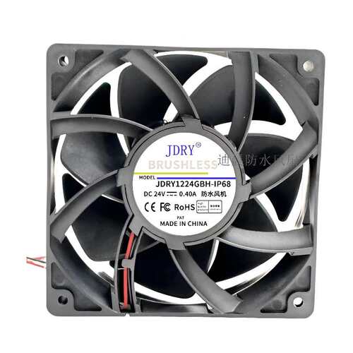 12厘米12038直流12V/24V//48V加湿器雾气防水散热风扇机柜适用
