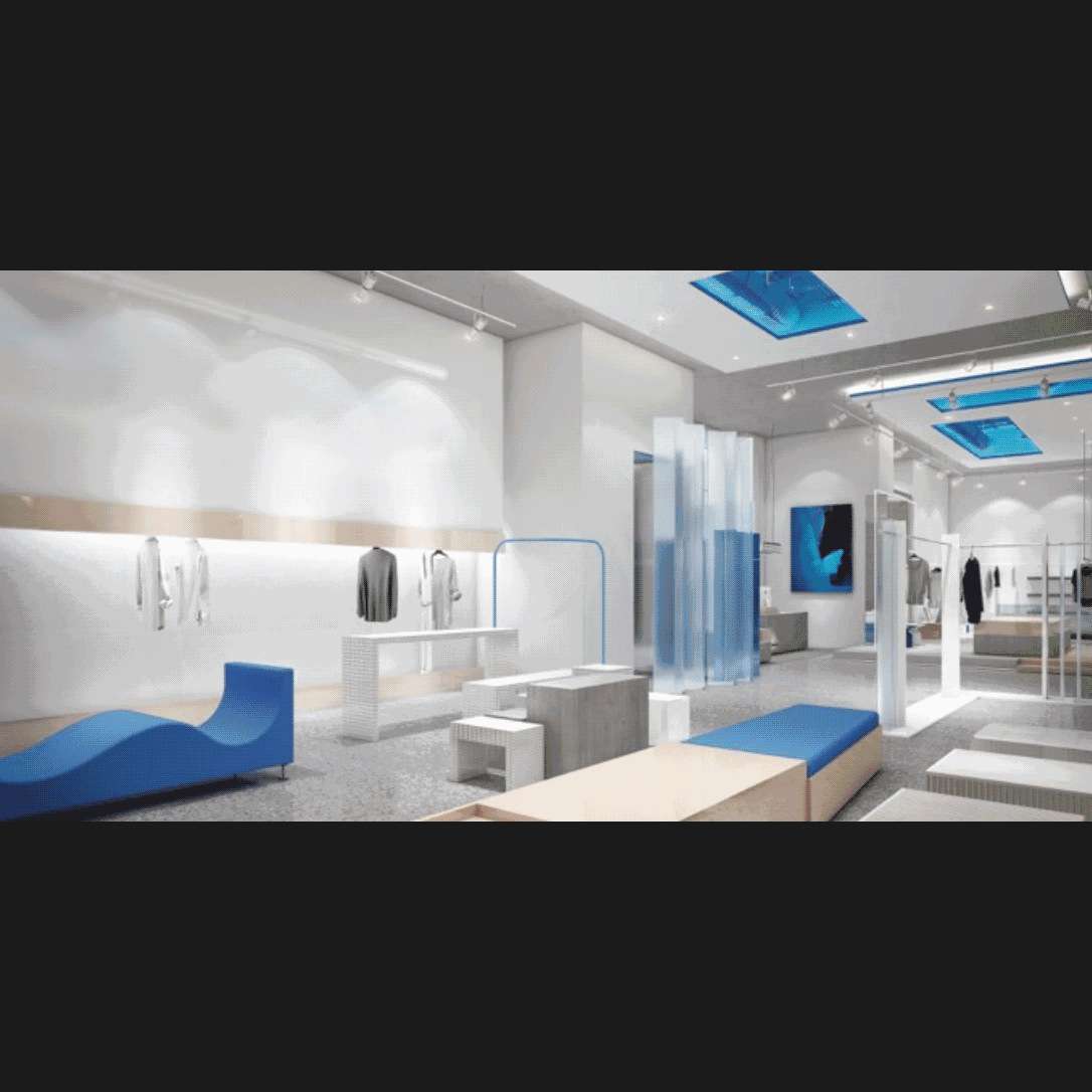 店面SI设计，门面装修，效果图，施工图超市装修商场中岛柜制作