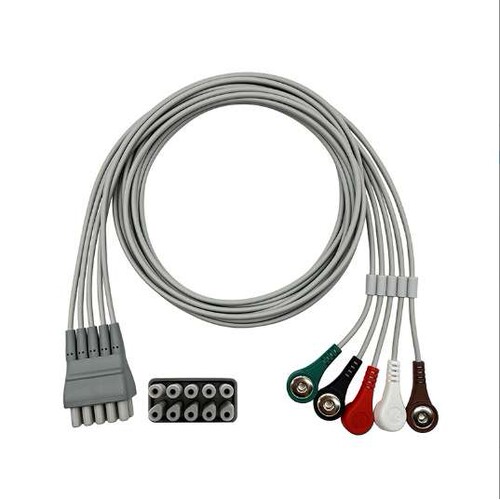 伟伦welch allyn动态心电导联线5导扣式夹式Holter Cable