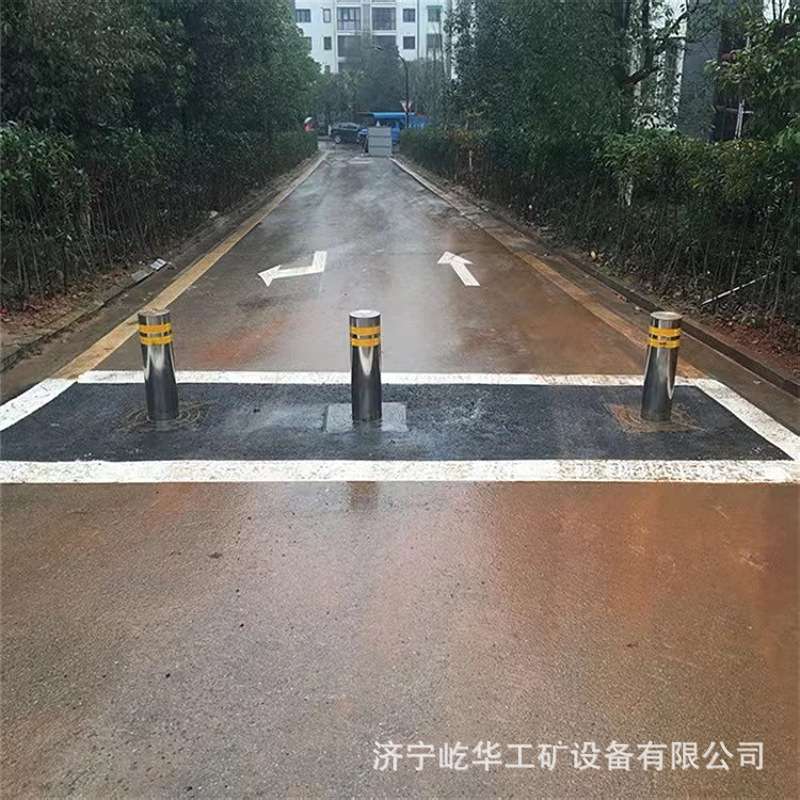 不锈钢停车场挡车桩电动地桩学校路桩智能防撞路障自动液压升降柱