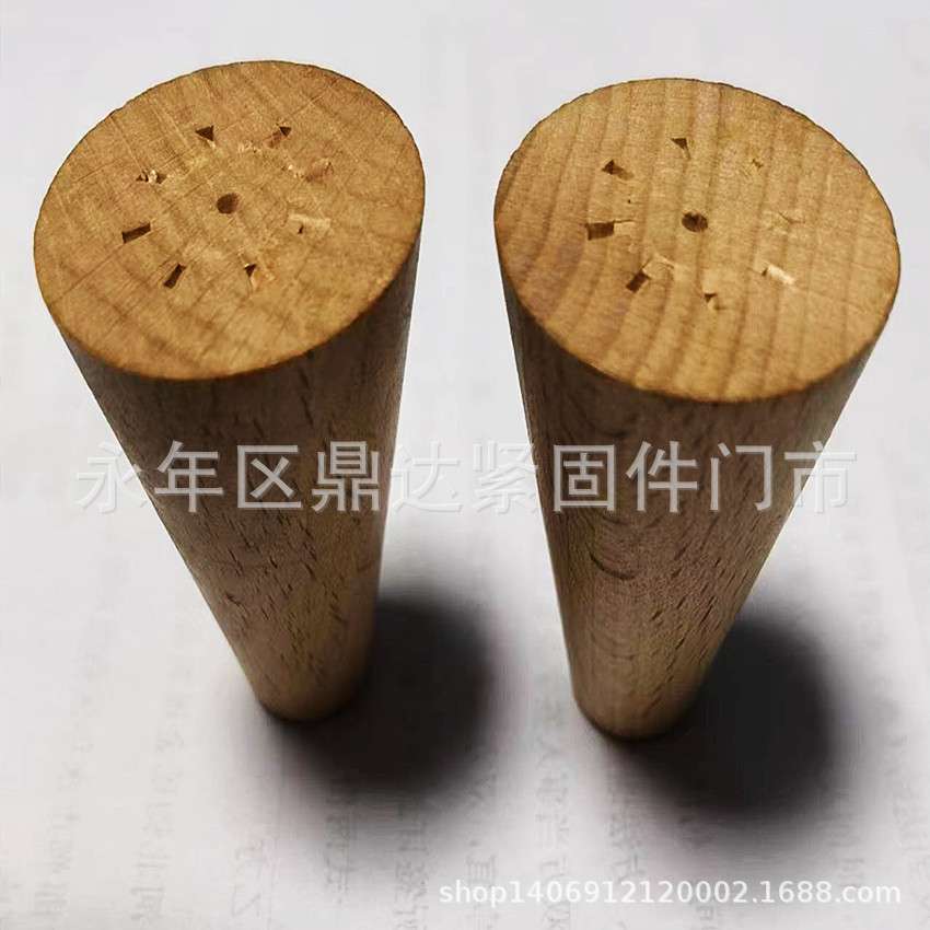 装配式墙体洞孔眼木头圆木塞灌浆圆形锥形木丁实木堵头塞子