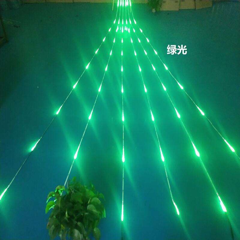 白光led灯条长条12v流星雨灯婚庆门头造形户外跑马灯流水追光灯带