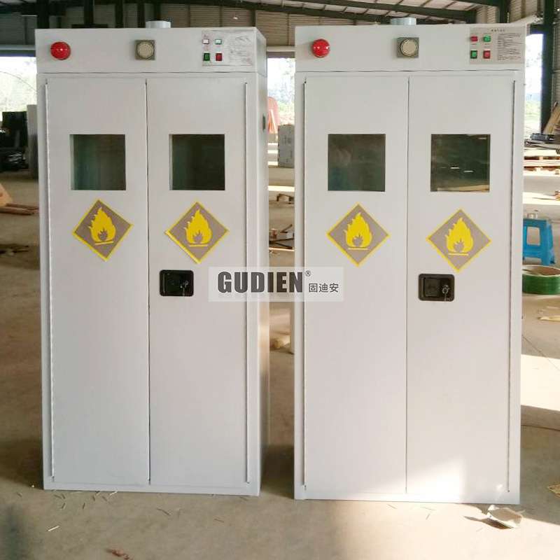 固迪安GUDIEN带气体泄漏报警气瓶柜双层防爆结构单双三四瓶储存柜