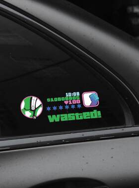 汽车贴纸罪恶都市侠盗猎车手GTA飞车5车贴防水反光电动车摩托车贴