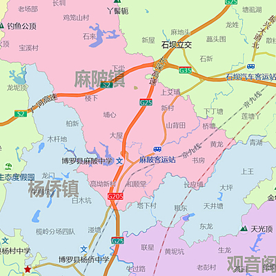 博罗县地图1.15m惠州市折叠版壁画墙贴办公室贴画客厅书房装饰画