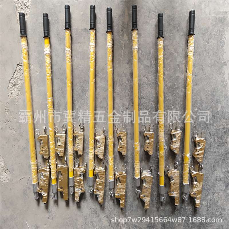 电力施工引线锁杆带电作业双头钩锁杆1M绝缘锁线杆双线夹持器