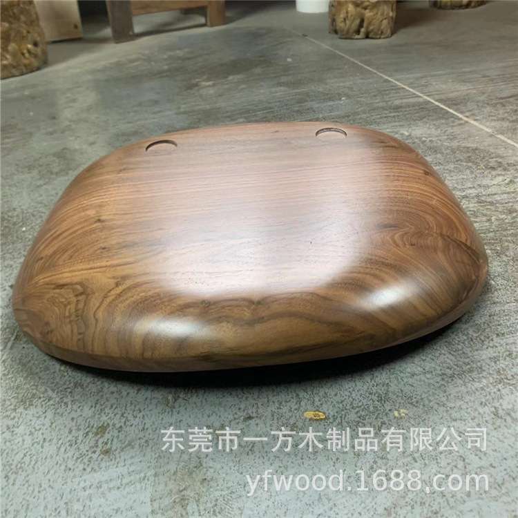 北美黑胡桃木弯板椅子座垫办公居家餐厅木櫈现代简约