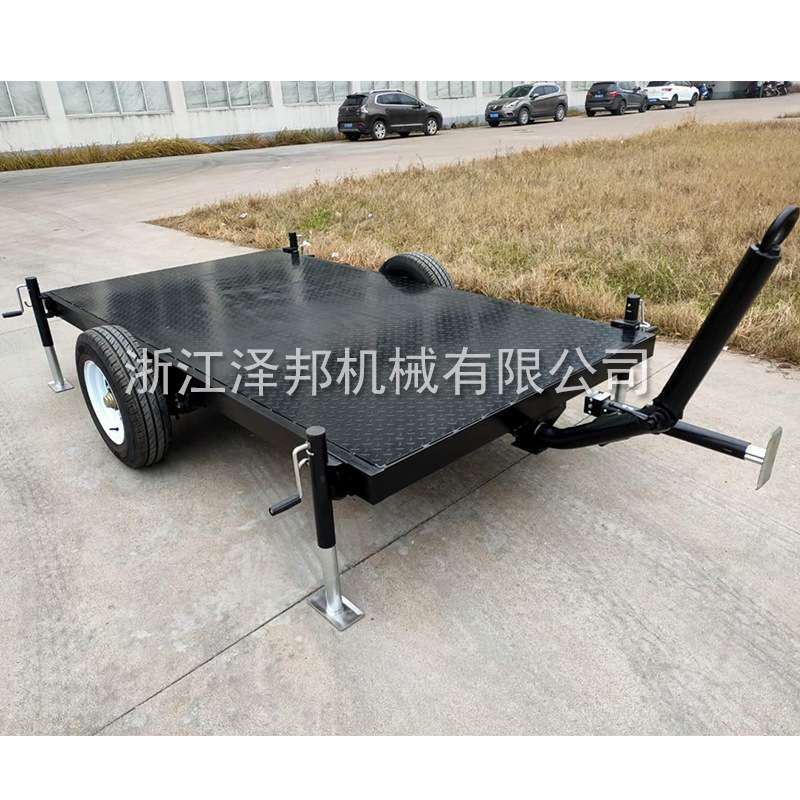 两轮平板拖车拖挂式拖车 汽车平板拖车牵引式平板运输拖车车厂家