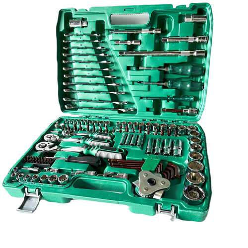 供应新款72齿121件套汽修组套工具古铜色S2批头套筒扳手五金工具