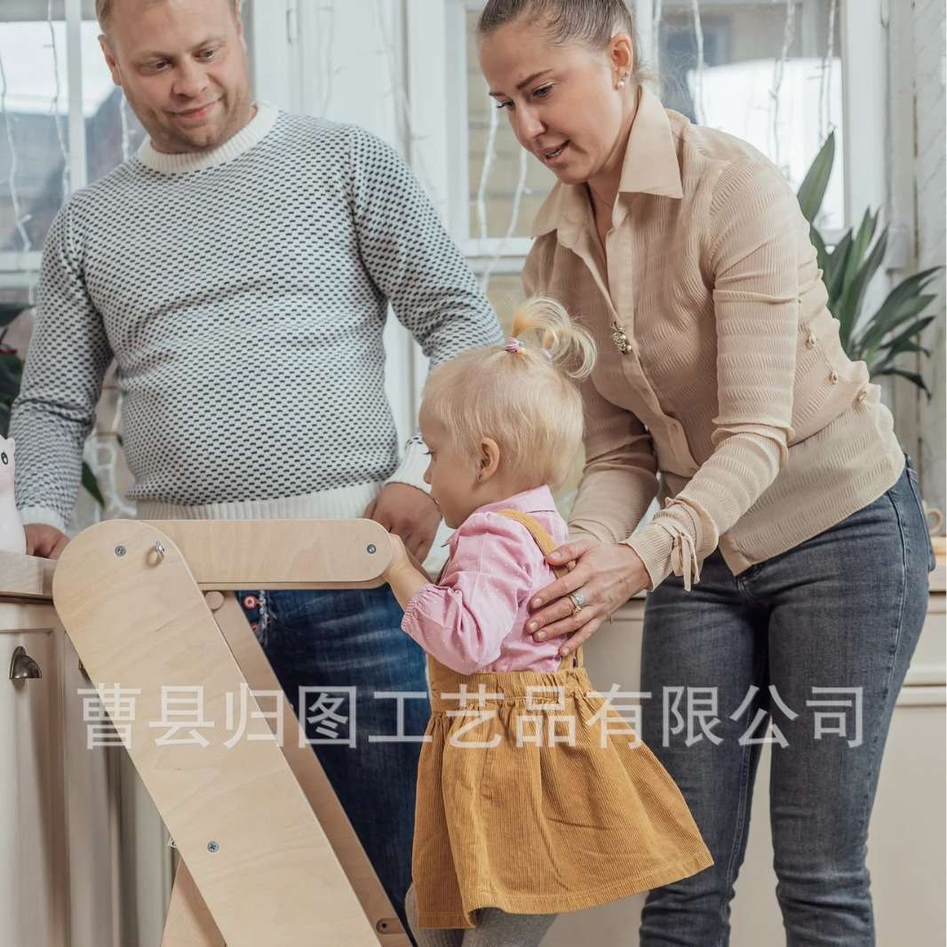 蒙氏学习塔可折叠实木洗手梯儿童洗漱凳幼儿台阶凳子learning tow