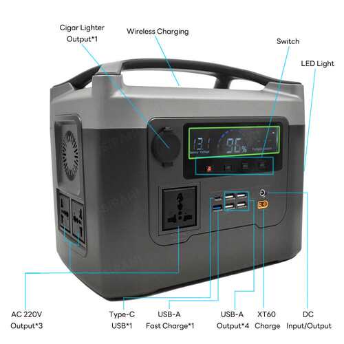 300-500-1000-2000-3000W 便携式电源 户外应急备用电源 磷酸铁锂