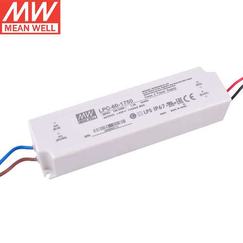 明纬（MEANWELL）LPC-60-1750 开关电源 防水恒流LED驱动9~34V1.7
