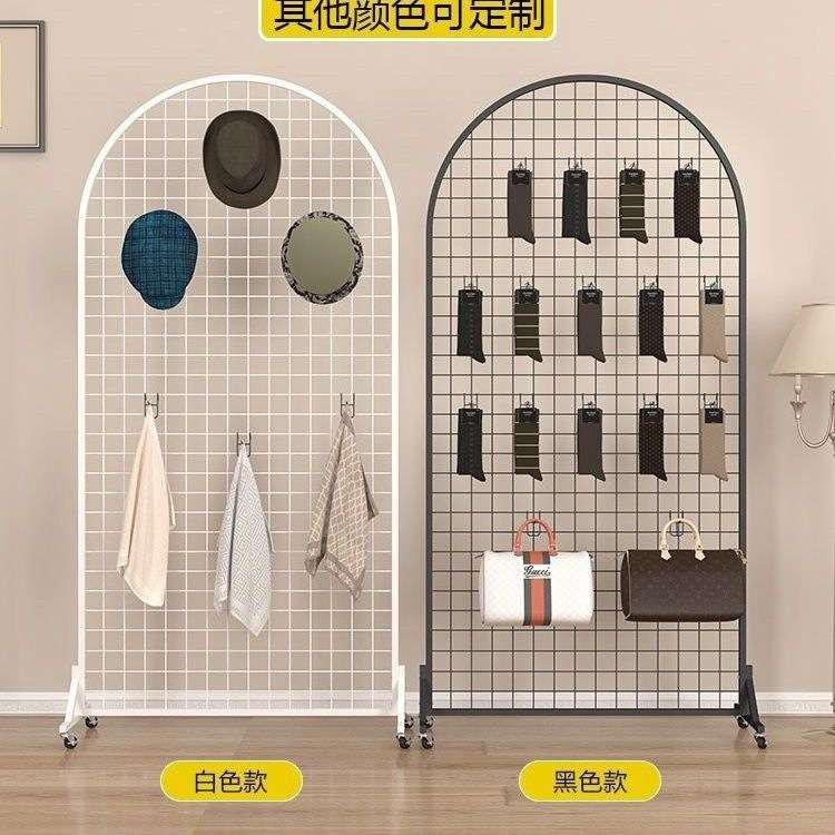 圆形铁丝网格片展示架幼儿园作品照片画展婚庆挂架立式可移动收纳