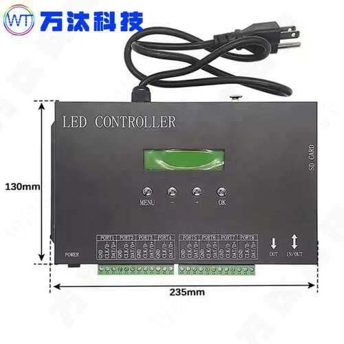 全彩灯带控制器H807SA一体机麦爵士可编程DMX512控台8口单机控制