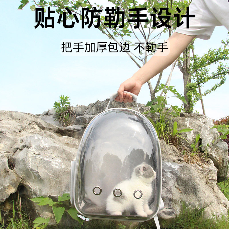 猫包外出便携猫太空舱透气网纱双肩猫书包大容量透明小狗猫咪外带