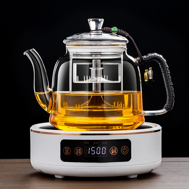 2026新款蒸煮一体玻璃煮茶壶电陶炉煮茶器全自动喷淋式烧水养生壶图片