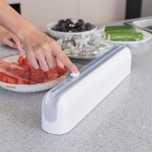 SOLX磁吸式保鲜膜切割器双向划刀长短可调家用锡纸烘焙纸收纳盒