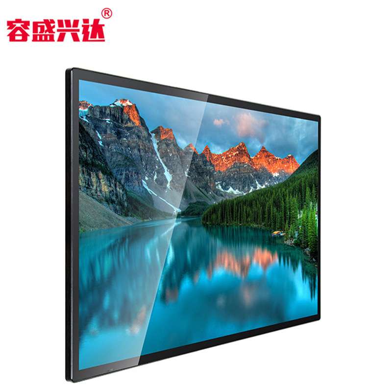70寸超薄壁挂式广告机4K高清液晶显示屏楼宇壁挂网络版触摸一体机