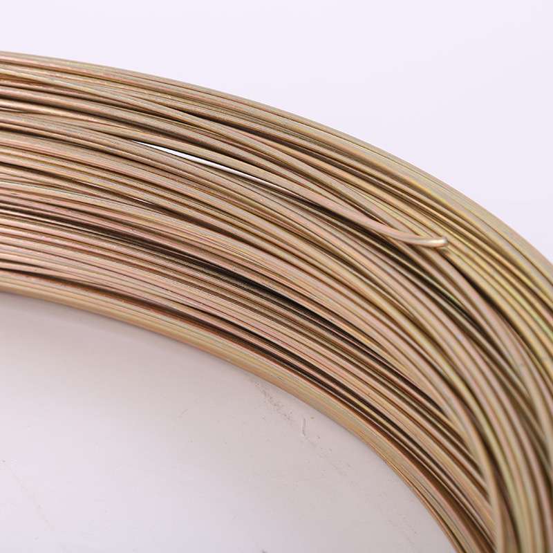 热镀锌黄铁丝 8号 10号 12号 14号 16号 2.0mm 彩色铁线  黄铁丝