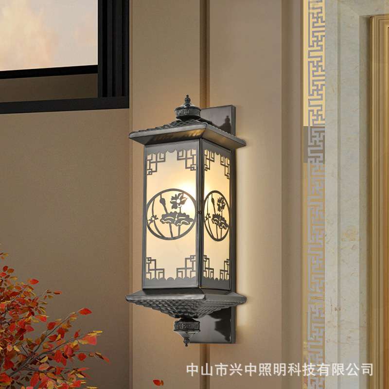 古典全铜壁灯户外防水大门阳台走廊墙壁灯中国风别墅花园庭院灯具