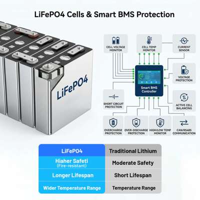 25.6V 200Ah 2P8S 10.24kWh Wall-Mounted LiFePO4 Battery 280Ah