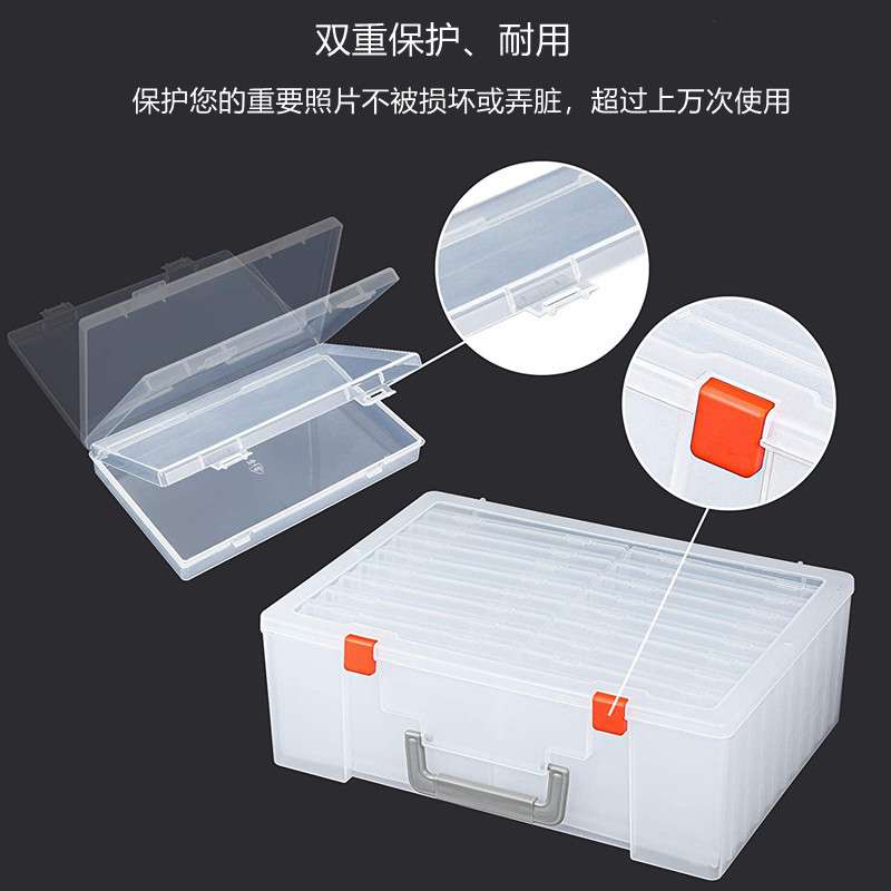 跨境照片手提收纳盒两钞收藏盒18个小盒子PP透明塑料储物盒塑胶盒