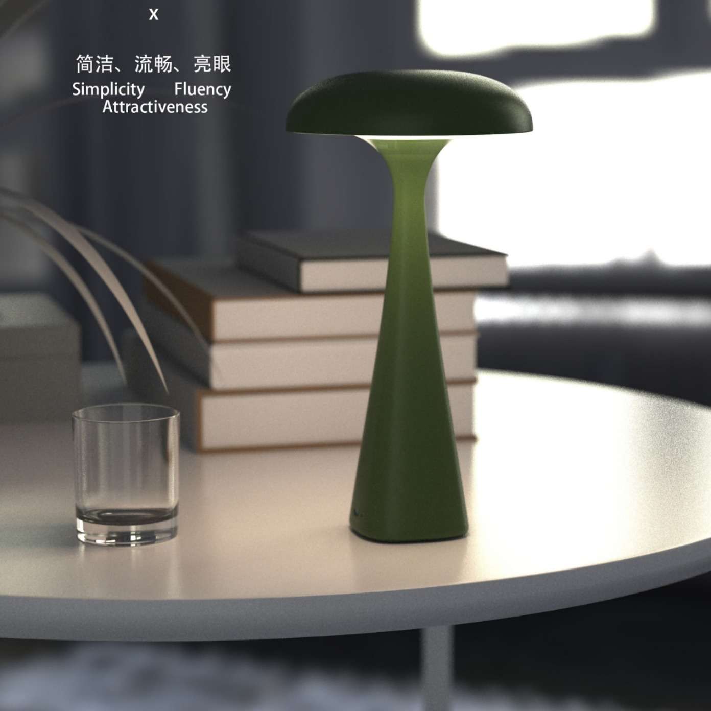 跨境创意水母蘑菇充电台灯酒吧餐桌LED台灯usb触摸氛围蘑菇小夜灯